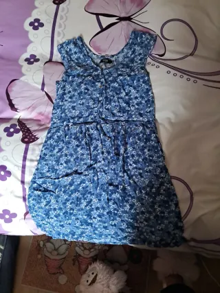 Vestido floral azul talla 38