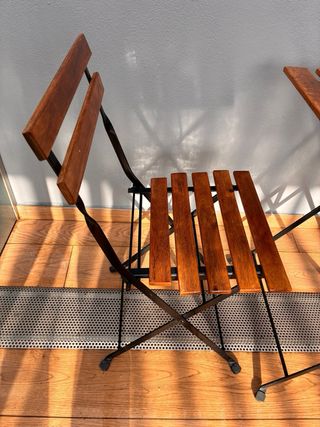 Conjunto jardín: mesa y sillas madera