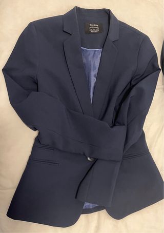 Americana Bershka azul marino impecable