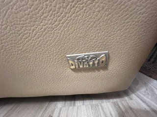 Sofá Divatto Piel 3 Plazas Beige