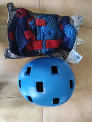 Casco y protecciones Oxelo para niños Talla XS