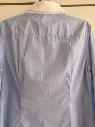 Camisa azul con gemelos massimo dutti