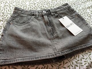Falda pantalón Stradivarius gris