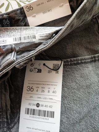Falda pantalón Stradivarius gris