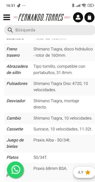 Bicicleta de carretera Specialized