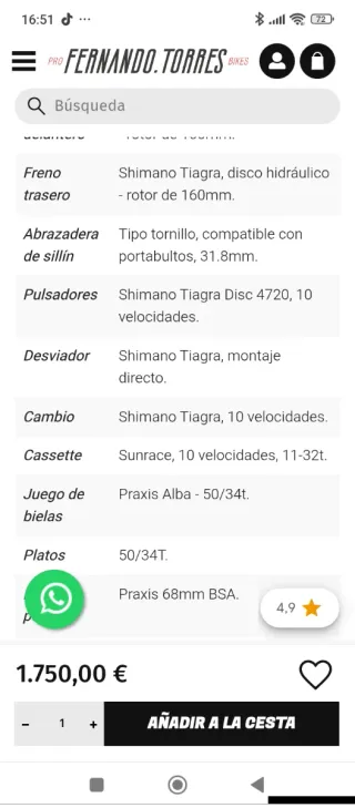 Bicicleta de carretera Specialized