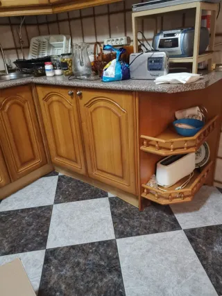 Muebles de cocina madera y metal