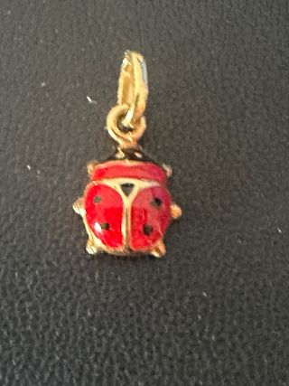 Colgante Oro 18k Mariquita Roja SOLO COLGANTE