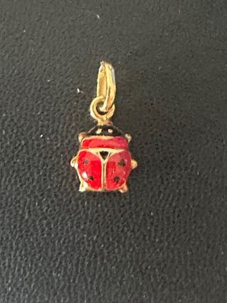 Colgante Oro 18k Mariquita Roja SOLO COLGANTE
