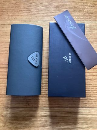 Pluma Parker Sonnet Cromo BP Azul
