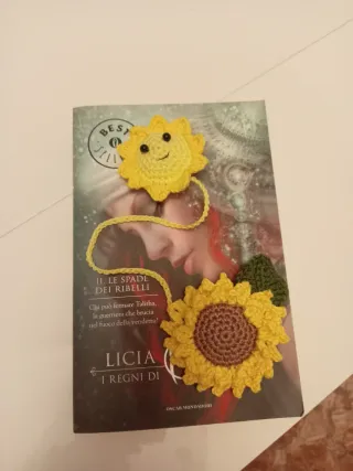 Segnalibro uncinetto Girasole