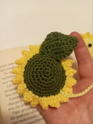 Segnalibro uncinetto Girasole
