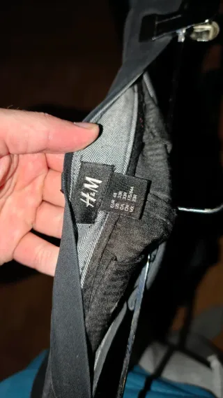 Pantalón chino vestir negro, talla 48