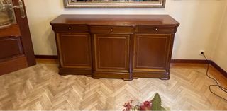 Aparador de salón de madera maciza de color cerezo