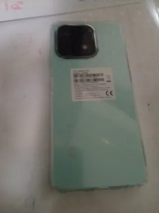 Teléfono azulmóvil negro