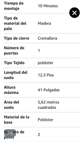 Tienda de campaña 2 personas