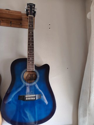 Guitarra Acústica Azul Crusader