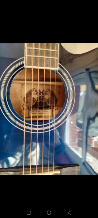 Guitarra Acústica Azul Crusader