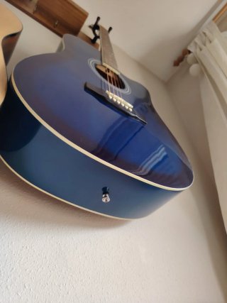 Guitarra Acústica Azul Crusader