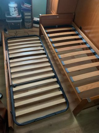 Cama nido 80x190 con 2 somieres y colchón