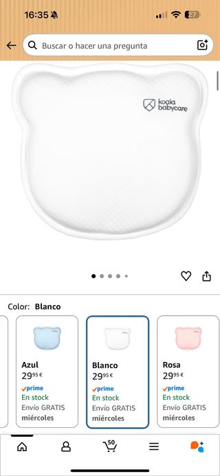 Almohada bebé Koala Babycare plagiocefalia