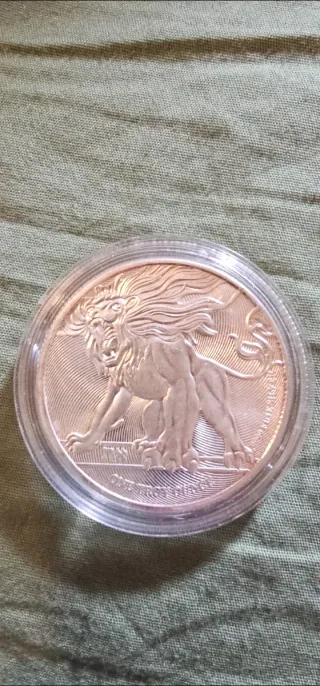 Moneda Plata Onza León