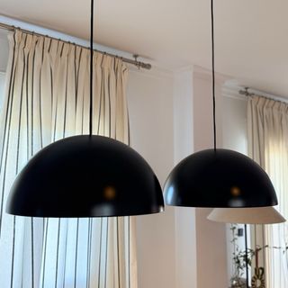 Lámparas de techo negras (2 unidades)