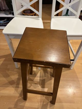 2 Taburetes Cocina IKEA Madera Blanca