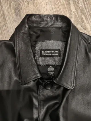 Chaqueta Cuero Negra Marcuson XL Colombiana