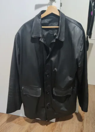 Chaqueta Cuero Negra Marcuson XL Colombiana