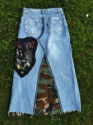 Gonna Maxi Jeans Patchwork B.J.J.