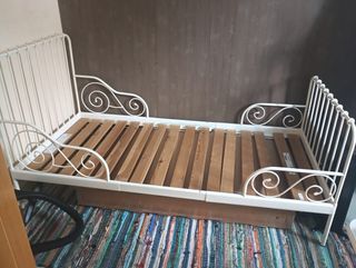 Cama diván forja blanca
