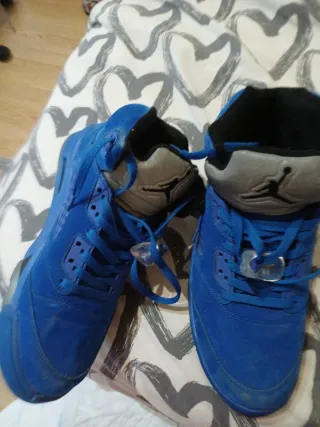 Jordan Retro 5 Zapatillas Azul/Gris