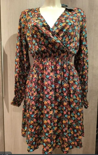 Vestido estampado floral talla única