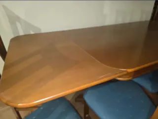 Mesa extensible madera con 6 sillas