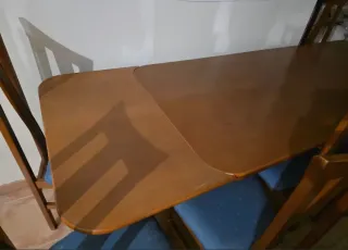 Mesa extensible madera con 6 sillas