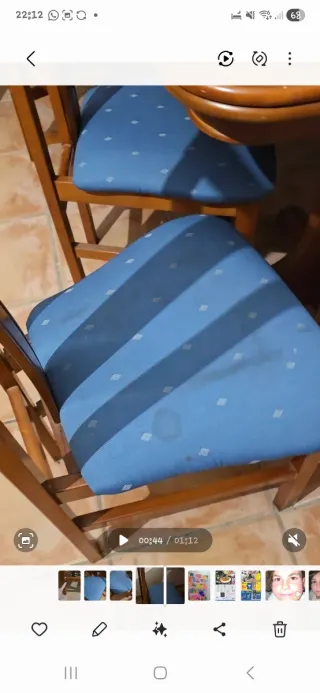 Mesa extensible madera con 6 sillas