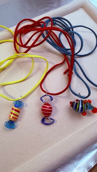 Set di 3 collane in vetro