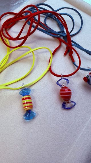 Set di 3 collane in vetro