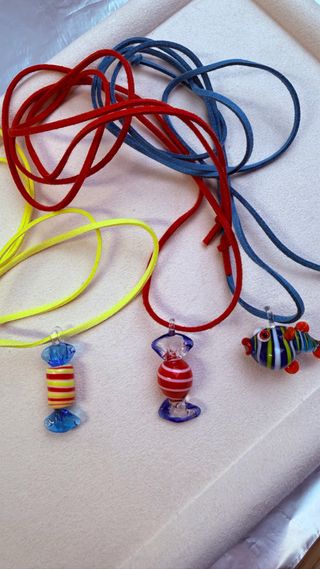 Set di 3 collane in vetro