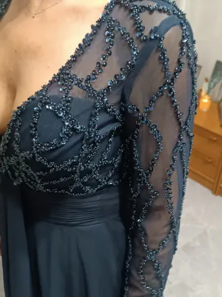 Vestido azul marino para eventos Talla S