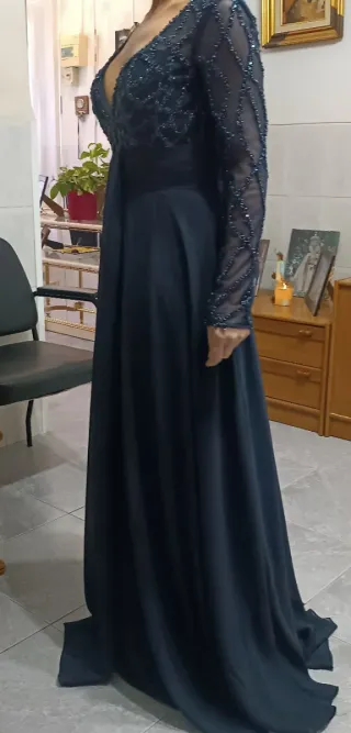 Vestido azul marino para eventos Talla S