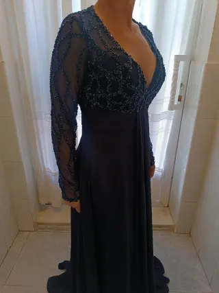 Vestido azul marino para eventos Talla S