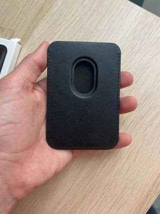 Cartera iPhone Negra MagSafe Cuero