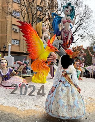 Traje de Fallera Niña Azul