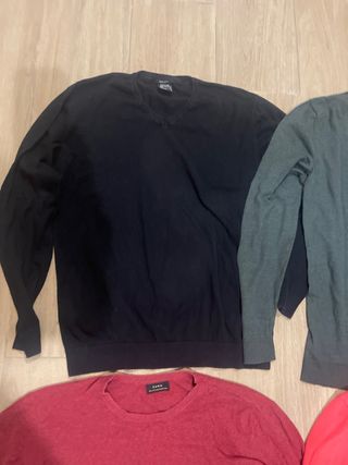 Lote 4 jerséis: 3 finos talla XL y 1 estilo polo