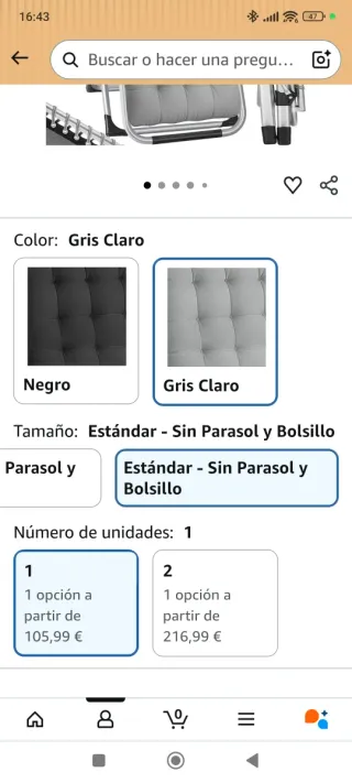 Tumbona plegable acero casi nueva