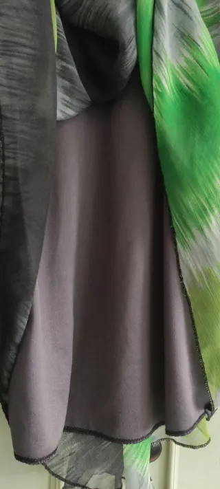 Vestido gasa vintage multicolor ligero y cómodo.