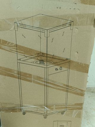 Estufa de gas exterior metal negra