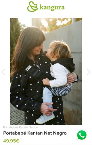 Kantan Net Plus Portabebés Ajustable Negro